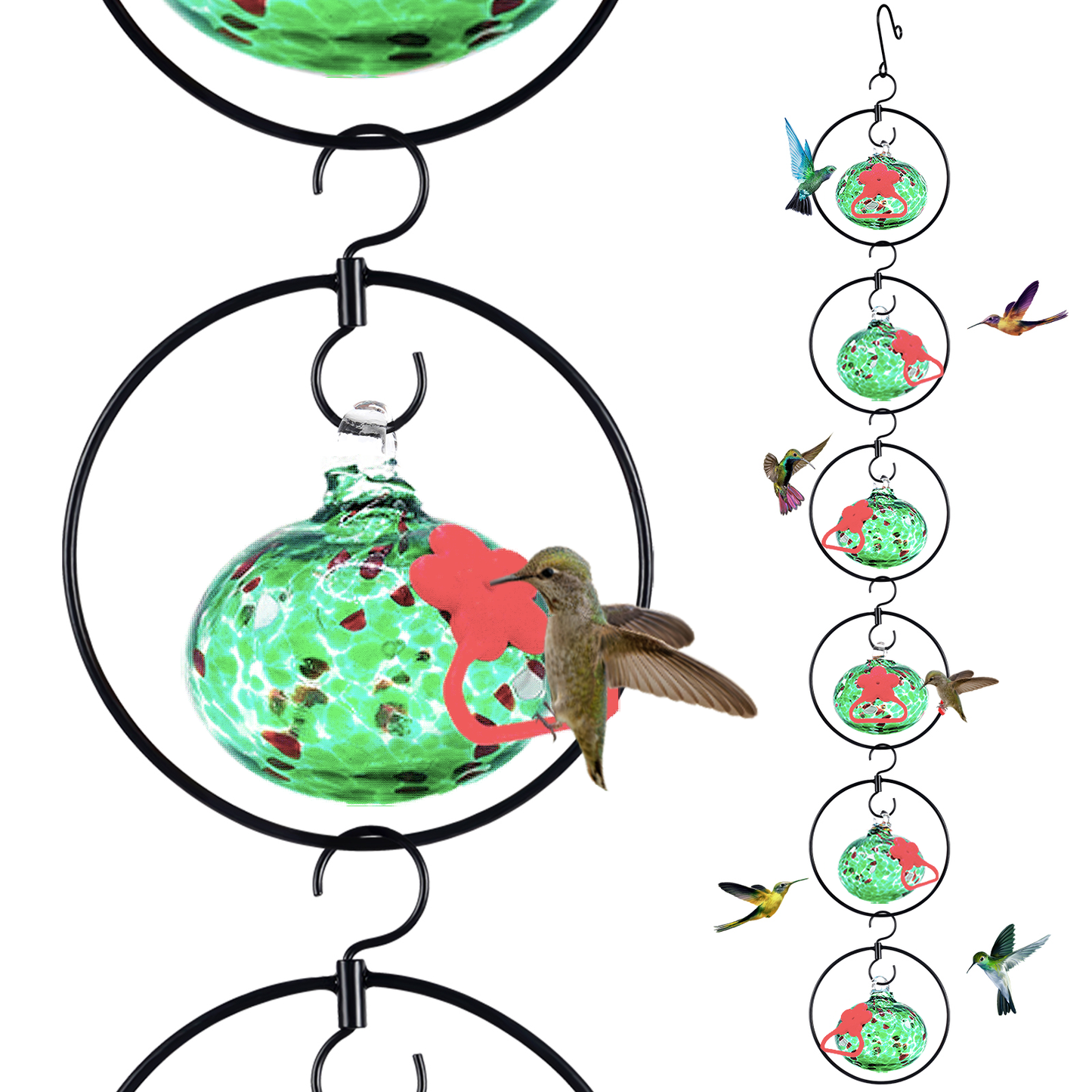 Flexible 6-Circular Hummingbird feeders