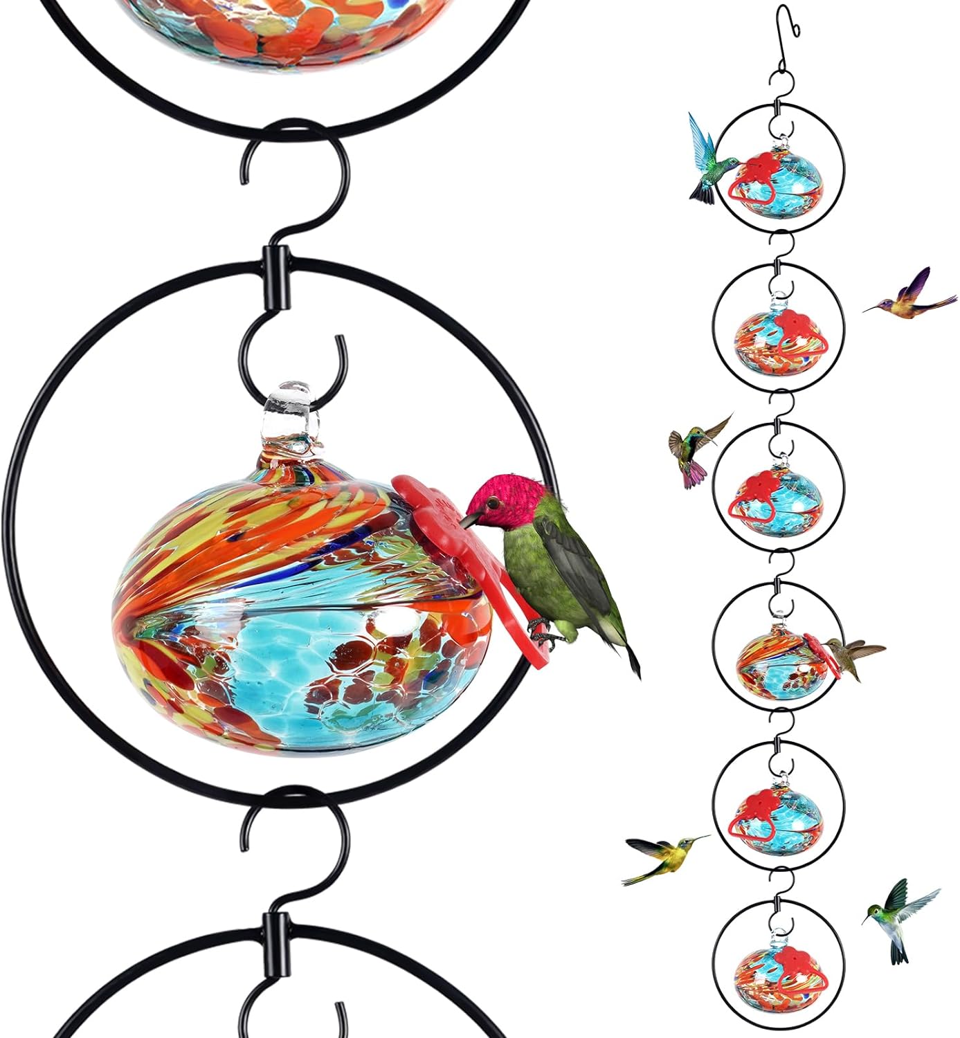 Flexible 6-Circular Hummingbird feeders