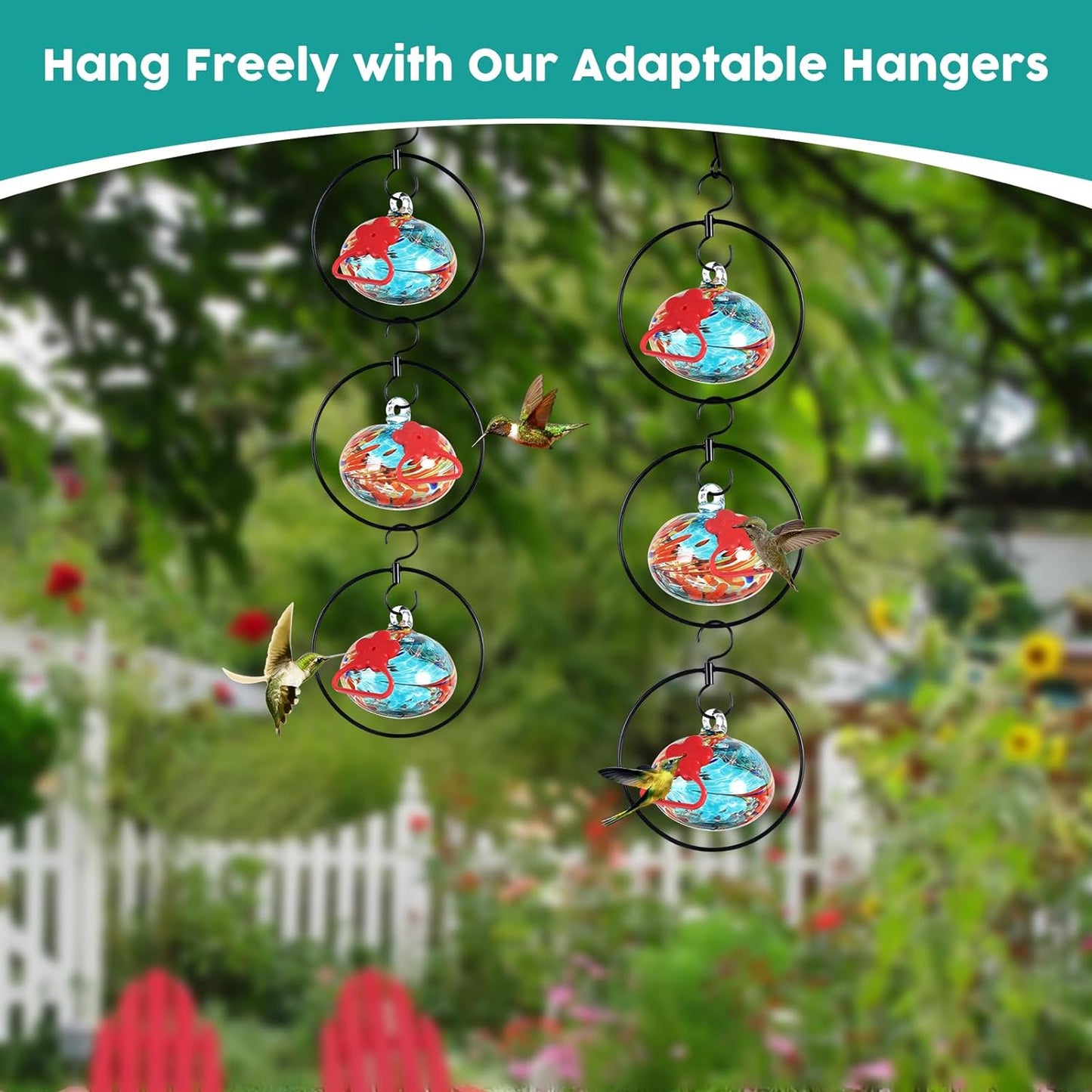 Flexible 6-Circular Hummingbird feeders