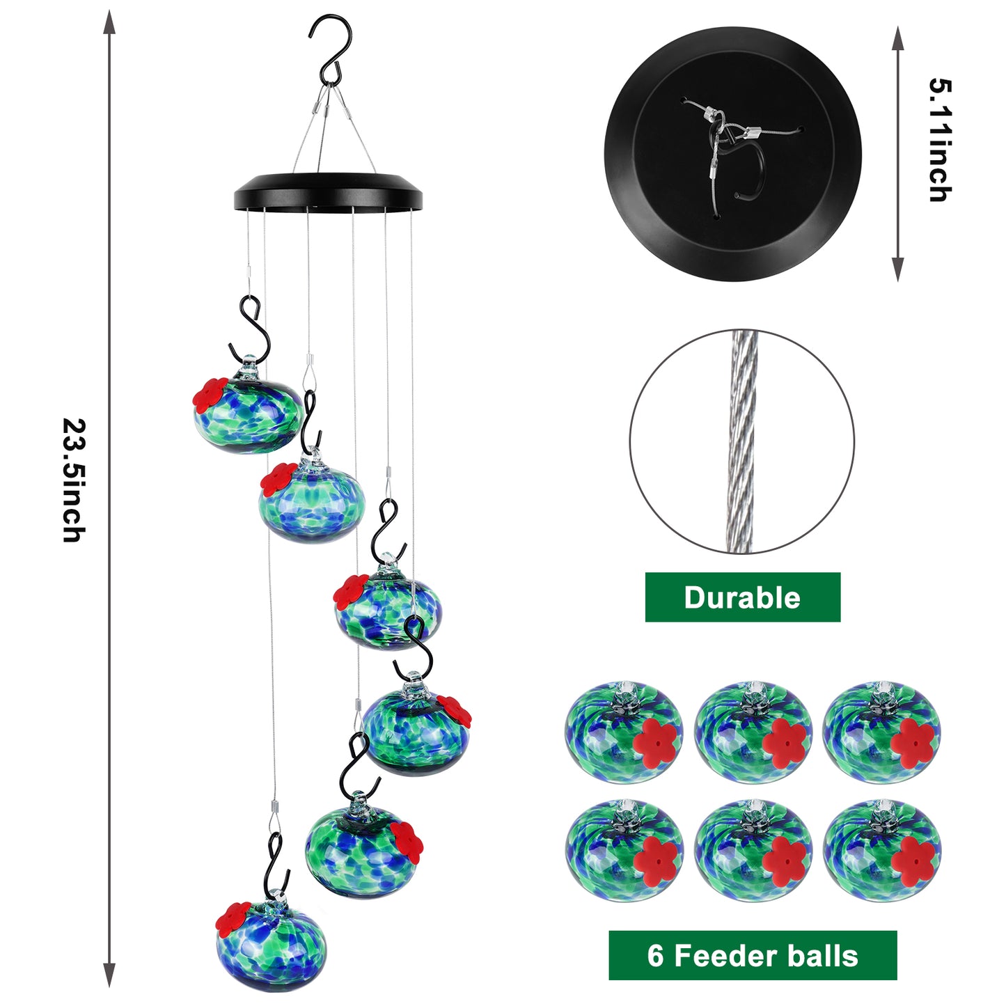 Wind Chime Style Hummingbird feeders